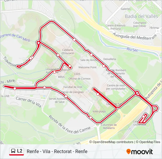 L2 bus Mapa de línia