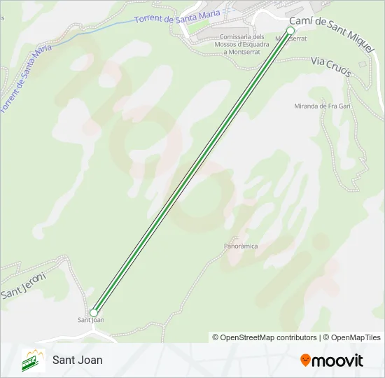 FUNICULAR DE SANT JOAN Funicular Line Map