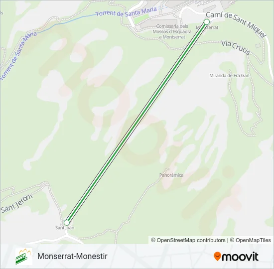 FUNICULAR DE SANT JOAN Funicular Line Map