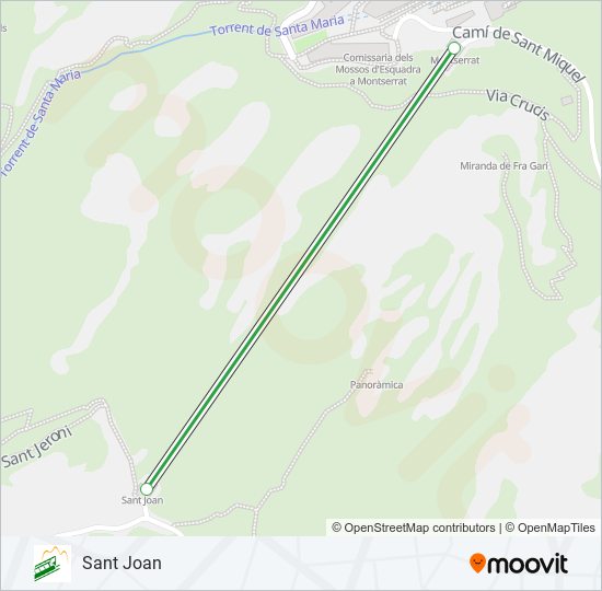 FUNICULAR DE SANT JOAN  Line Map