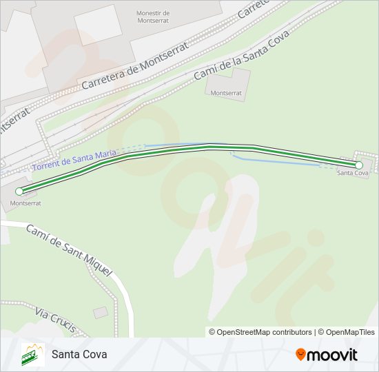 Mapa de FUNICULAR DE LA SANTA COVA de 