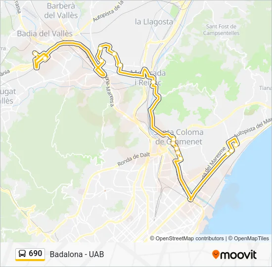 690 Bus Line Map