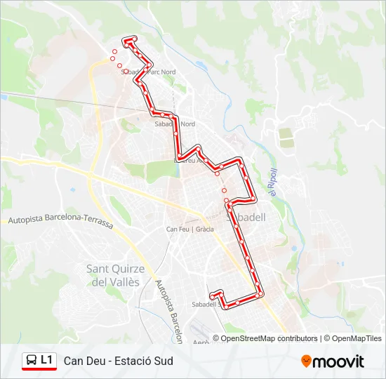 L1 Bus Line Map