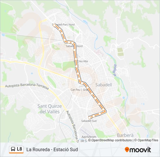 L8 Bus Line Map