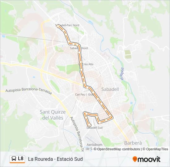 L8 Bus Line Map
