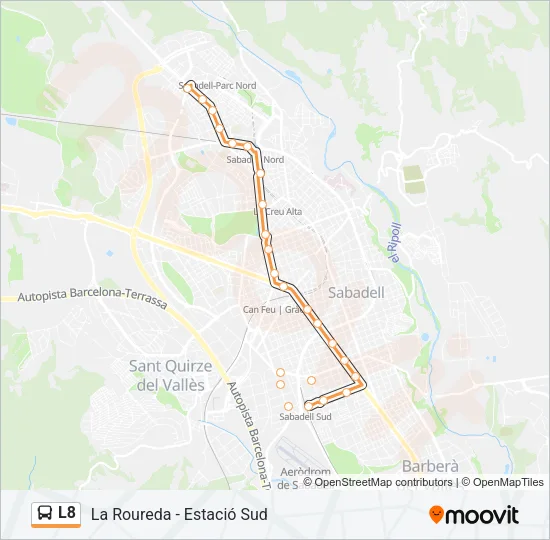 L8 Bus Line Map