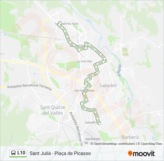 L10 Bus Line Map