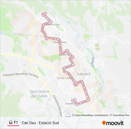 F1 Bus Line Map