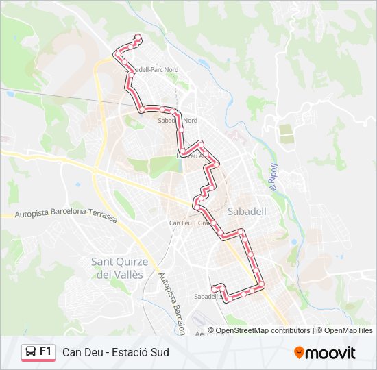 F1 Bus Line Map