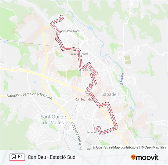 F1 Bus Line Map
