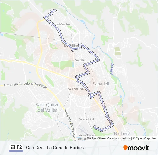 F2 Bus Line Map