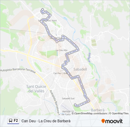 F2 Bus Line Map