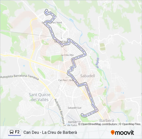 F2 Bus Line Map