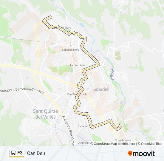 F3 Bus Line Map