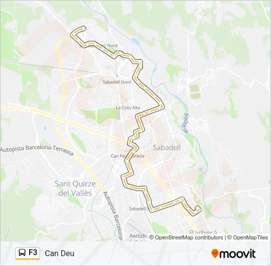 F3 Bus Line Map
