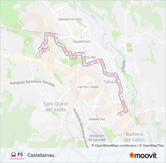 F5 Bus Line Map