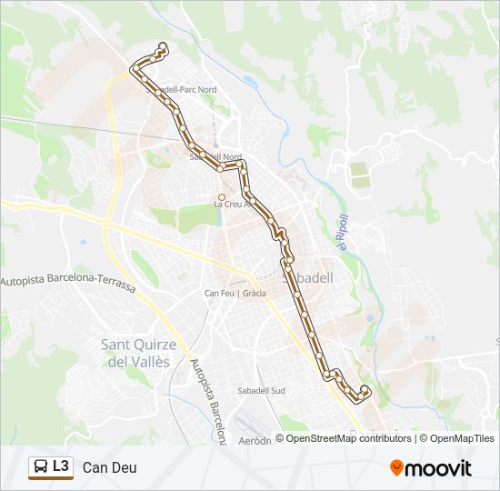 Mapa de L3 de autobús