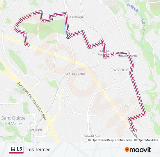L5 Bus Line Map