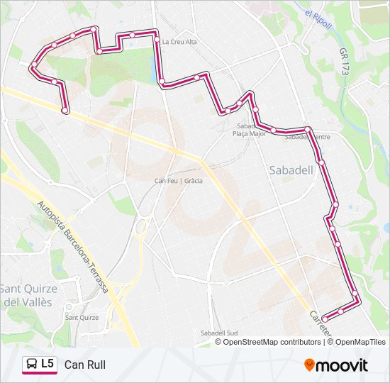L5 Bus Line Map