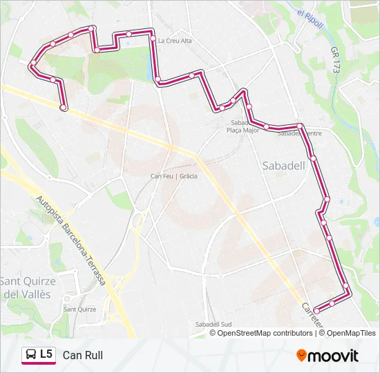 L5 Bus Line Map