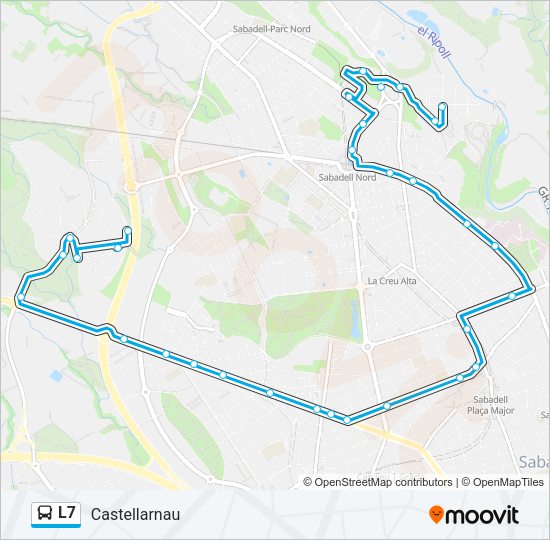 L7 Bus Line Map