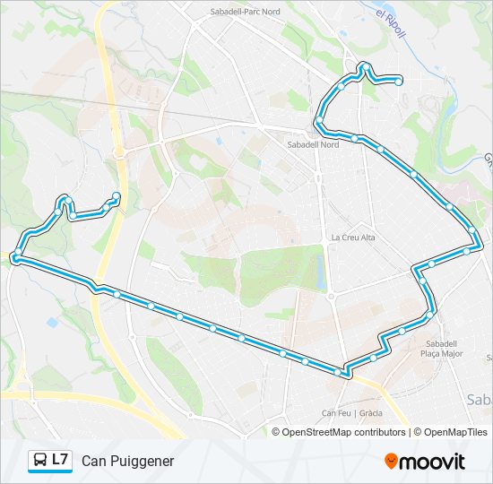 Linea L7 Horarios Paradas Y Mapas Can Puiggener Actualizado