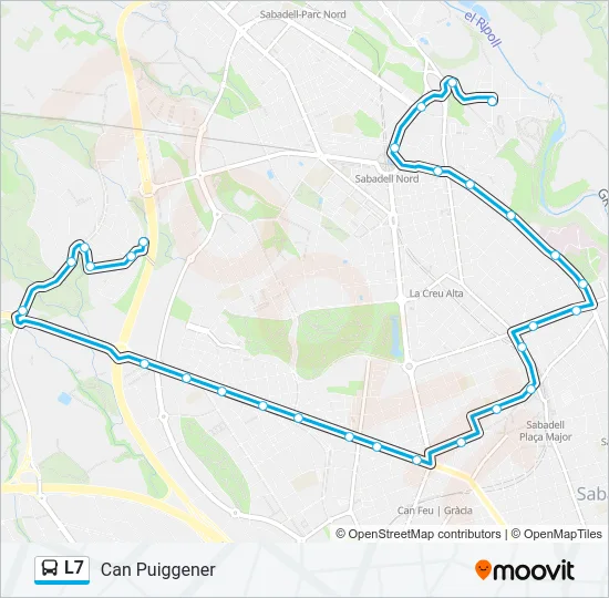 L7 Bus Line Map