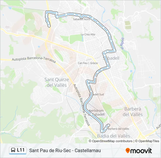 L11 Bus Line Map
