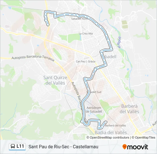 L11 Bus Line Map