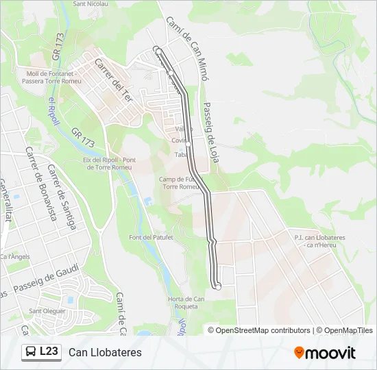 L23 Bus Line Map