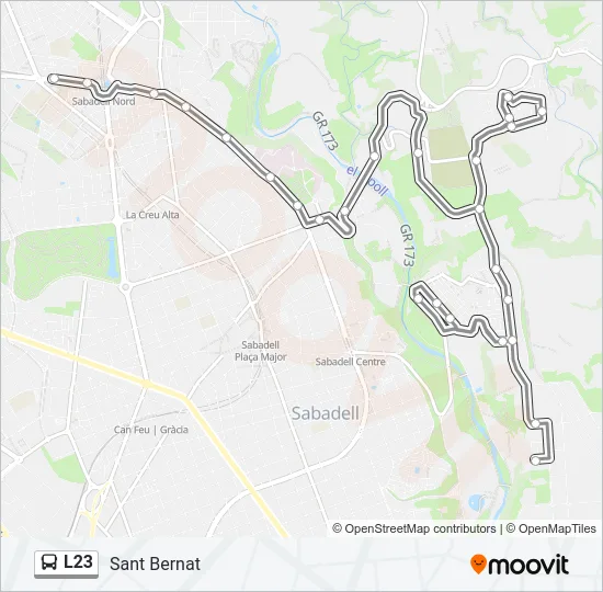 L23 Bus Line Map