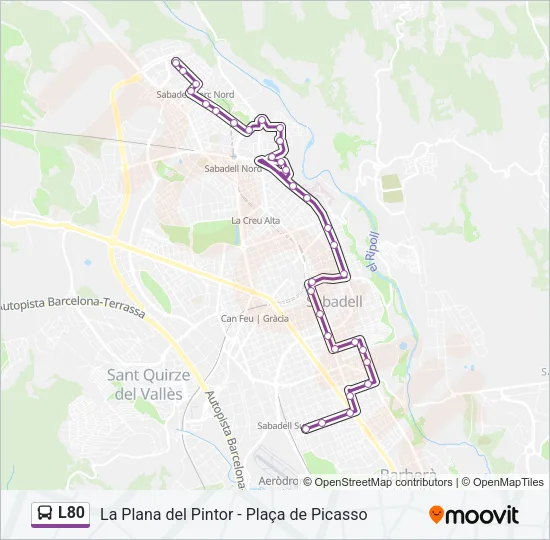 L80 Bus Line Map