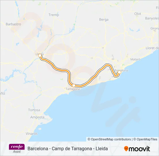 AVANT Train Line Map