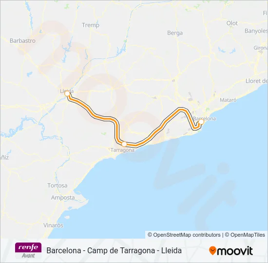 AVANT Train Line Map