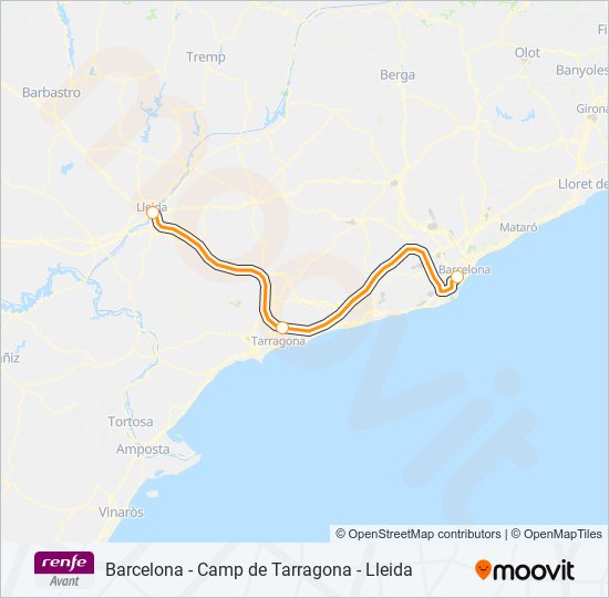 AVANT train Line Map