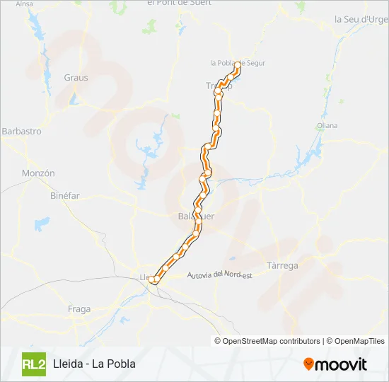 RL2 Train Line Map