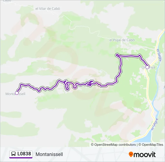 L0838 Bus Line Map