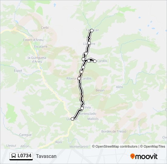 Mapa de L0734 de 