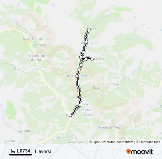 Mapa de L0734 de 