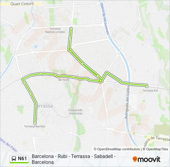 N61  Line Map