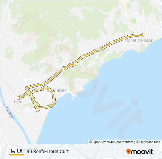 L6 Bus Line Map