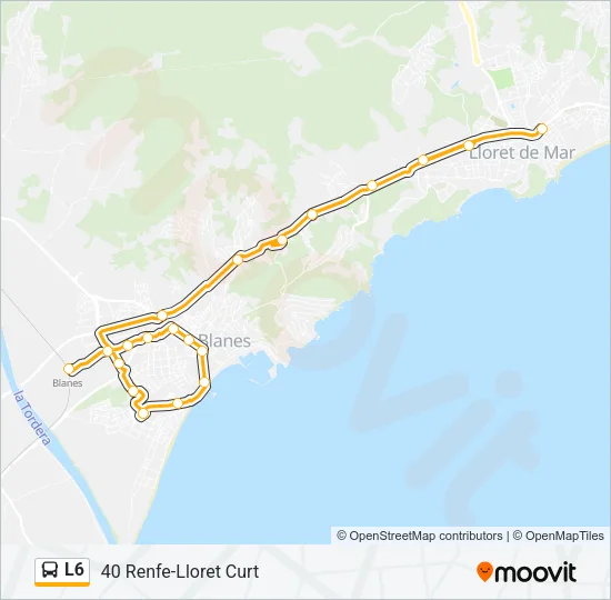 L6 bus Mapa de línia
