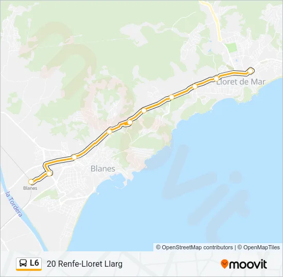 L6 Bus Line Map