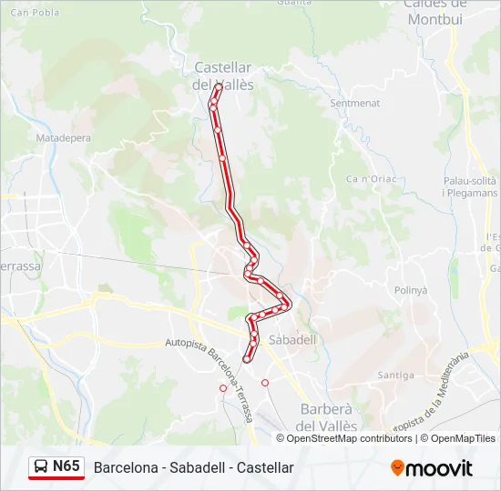 N65  Line Map