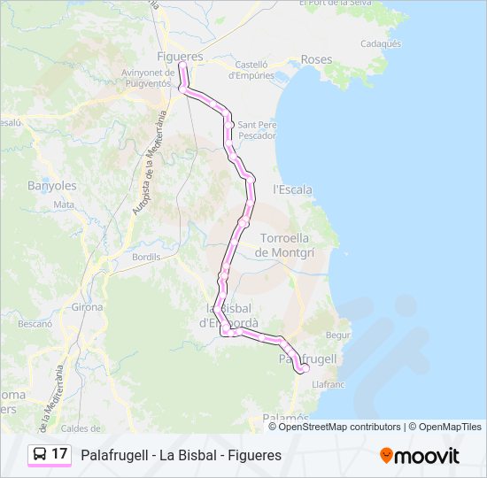 Mapa de 17 de autobús