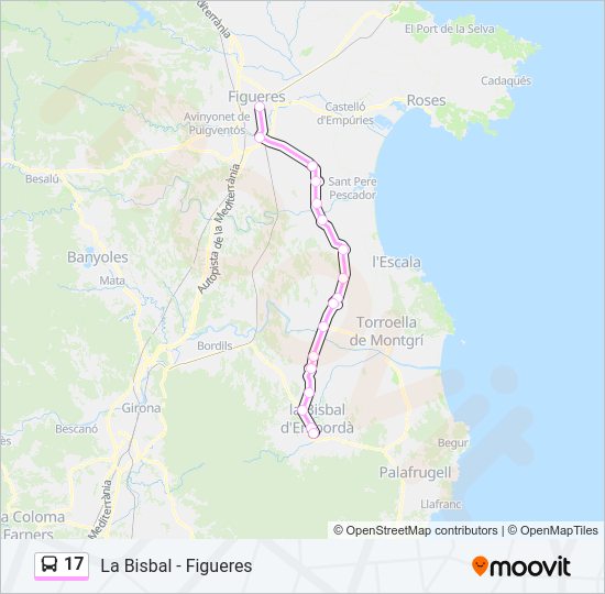 Mapa de 17 de autobús