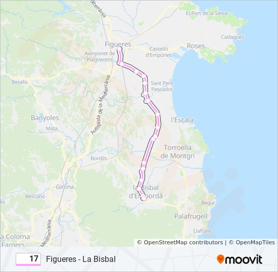 Mapa de 17 de autobús
