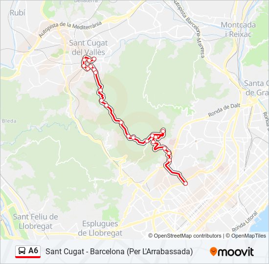 A6 bus Line Map