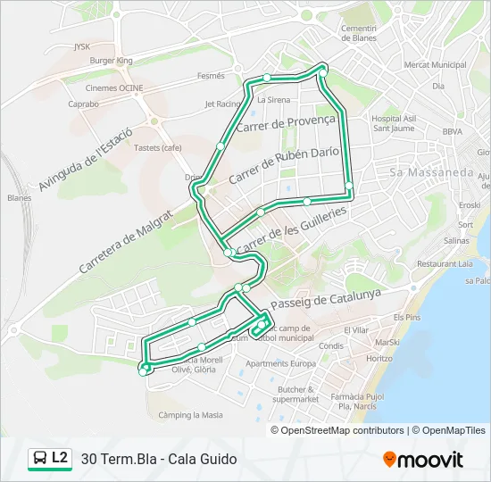 L2 Bus Line Map