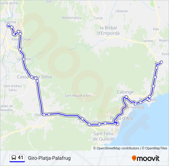 Mapa de 41 de autobús
